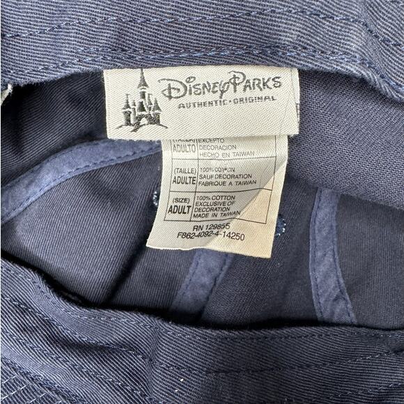 Disney Parks Navy Blue Mickey Mouse Red Embroidered Adult Adjustable Hat - Picture 4 of 9